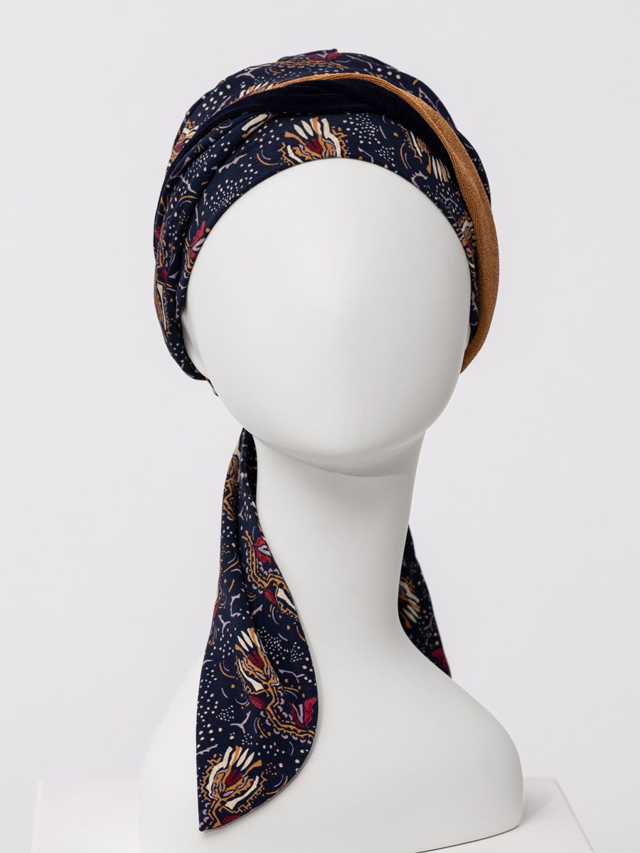 HocBeatrice Turban w. Ribbons | Amber Garden | 1419-4119 HocBeatrice Turban w. Ribbons | Amber Garden | 1419-4119