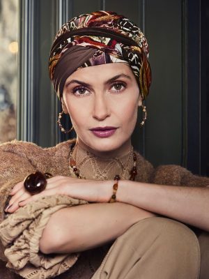 HocNoya Turban - (Printed) | Tribal Feathers | 1585-4117