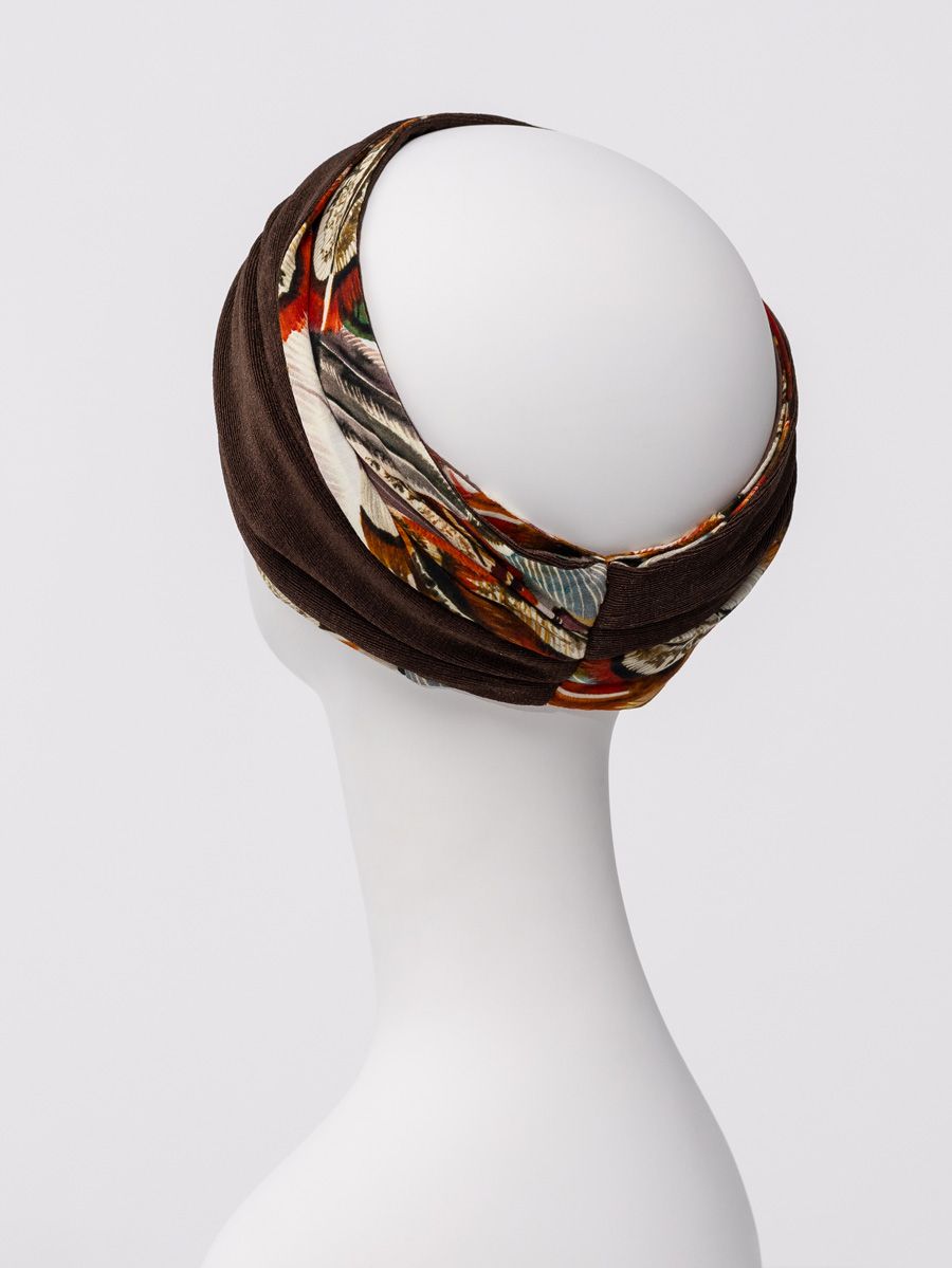 HocNoya Turban – (Printed) | Tribal Feathers | 1585-4117 HocNoya Turban - (Printed) | Tribal Feathers | 1585-4117