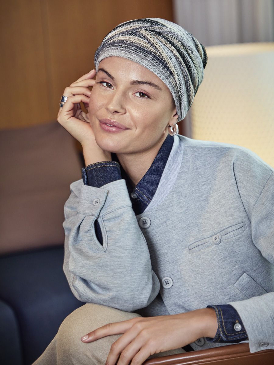 HocZoya • V Turban - (Striped structure) | Black Autumn Stripes | 1592-4152 HocZoya • V Turban - (Striped structure) | Black Autumn Stripes | 1592-4152