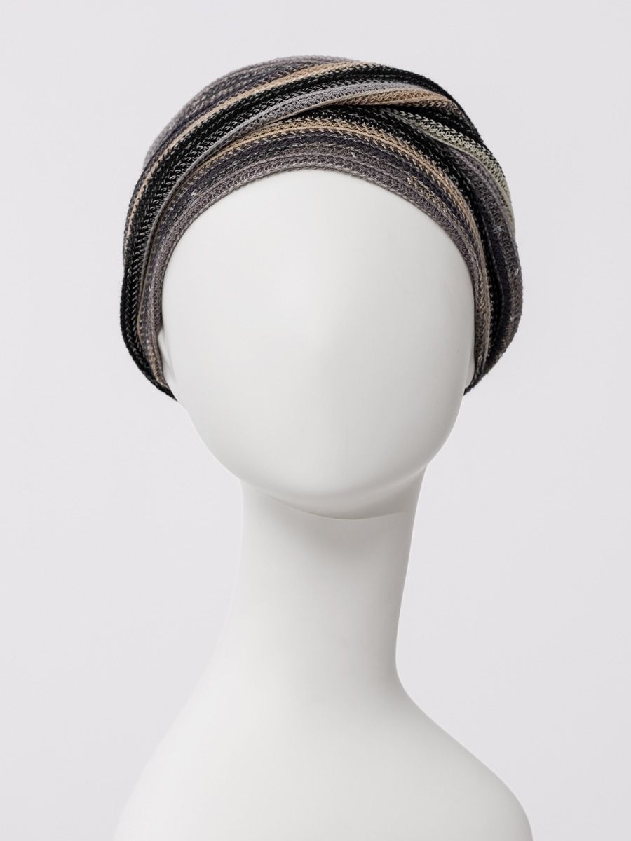 HocZoya • V Turban - (Striped structure) | Black Autumn Stripes | 1592-4152 HocZoya • V Turban - (Striped structure) | Black Autumn Stripes | 1592-4152