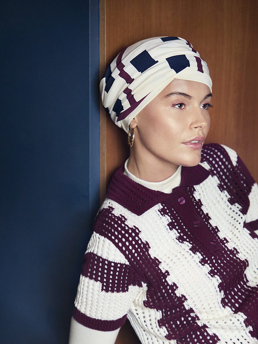 HocElma • V Turban - (Pique) | Brown Stripes | 1608-4135 HocElma • V Turban - (Pique) | Brown Stripes | 1608-4135