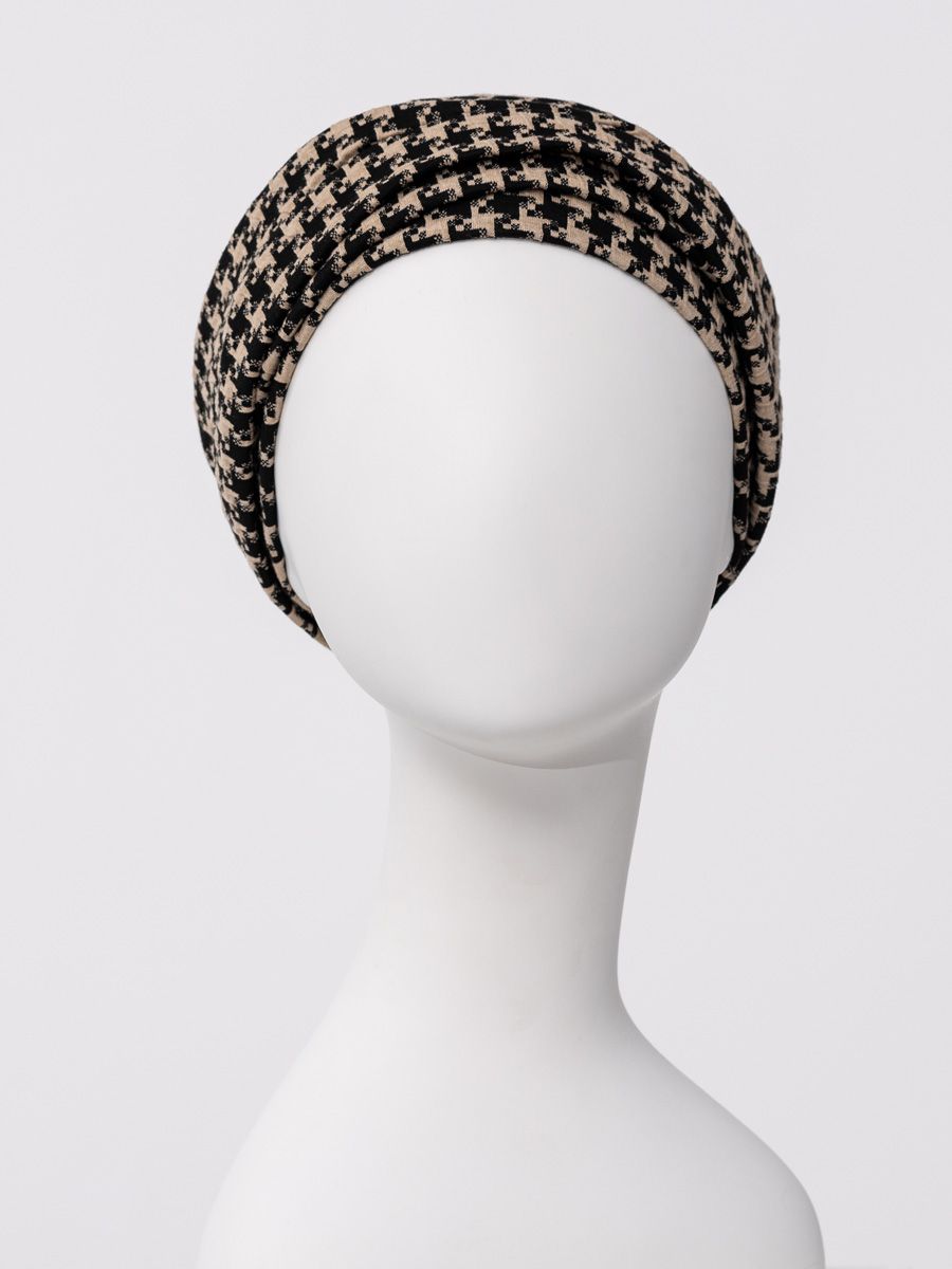 HocLea • V Turban - (Knitted Jaquard) | Black & Beige | 1609-4132 HocLea • V Turban - (Knitted Jaquard) | Black & Beige | 1609-4132