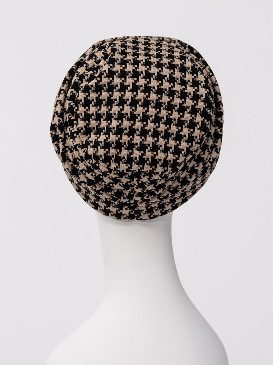 HocLea • V Turban – (Knitted Jaquard) | Black & Beige | 1609-4132 HocLea • V Turban - (Knitted Jaquard) | Black & Beige | 1609-4132