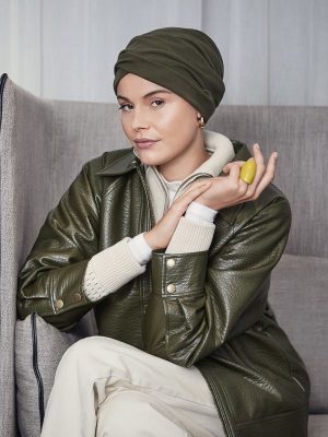 HocZoya • V Turban - (Fleece) | Kombu Green | 1610-4137