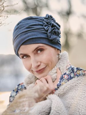 HocLotus Turban - (Denim) | Dark Blue Denim | 1613-4131