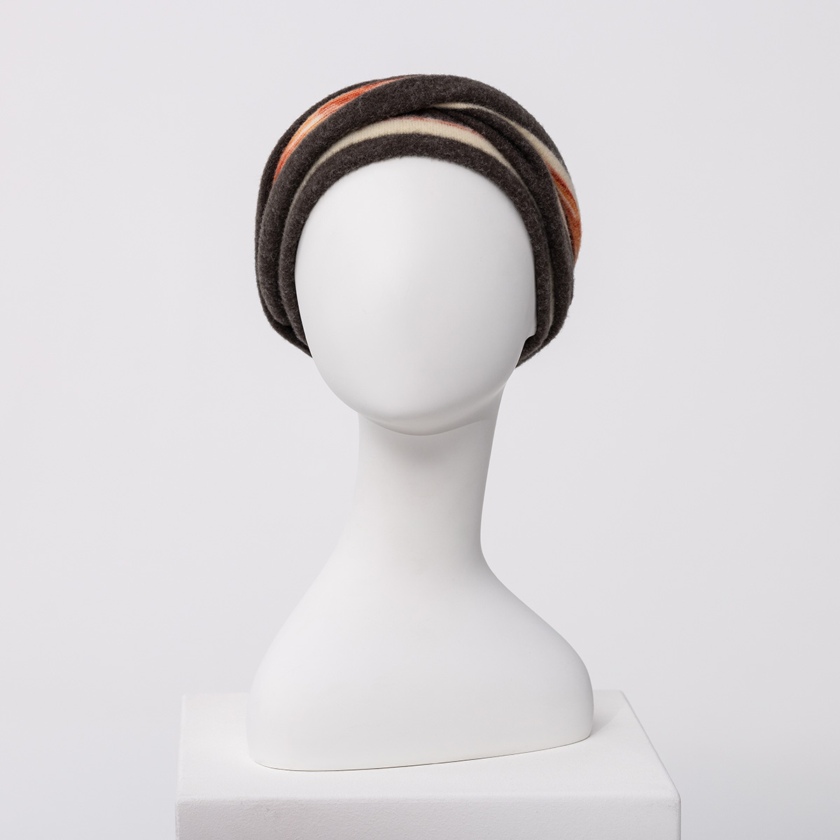 HocZoya • V Turban | Brown with Multi Stripes | 1615-4157 HocZoya • V Turban | Brown with Multi Stripes | 1615-4157