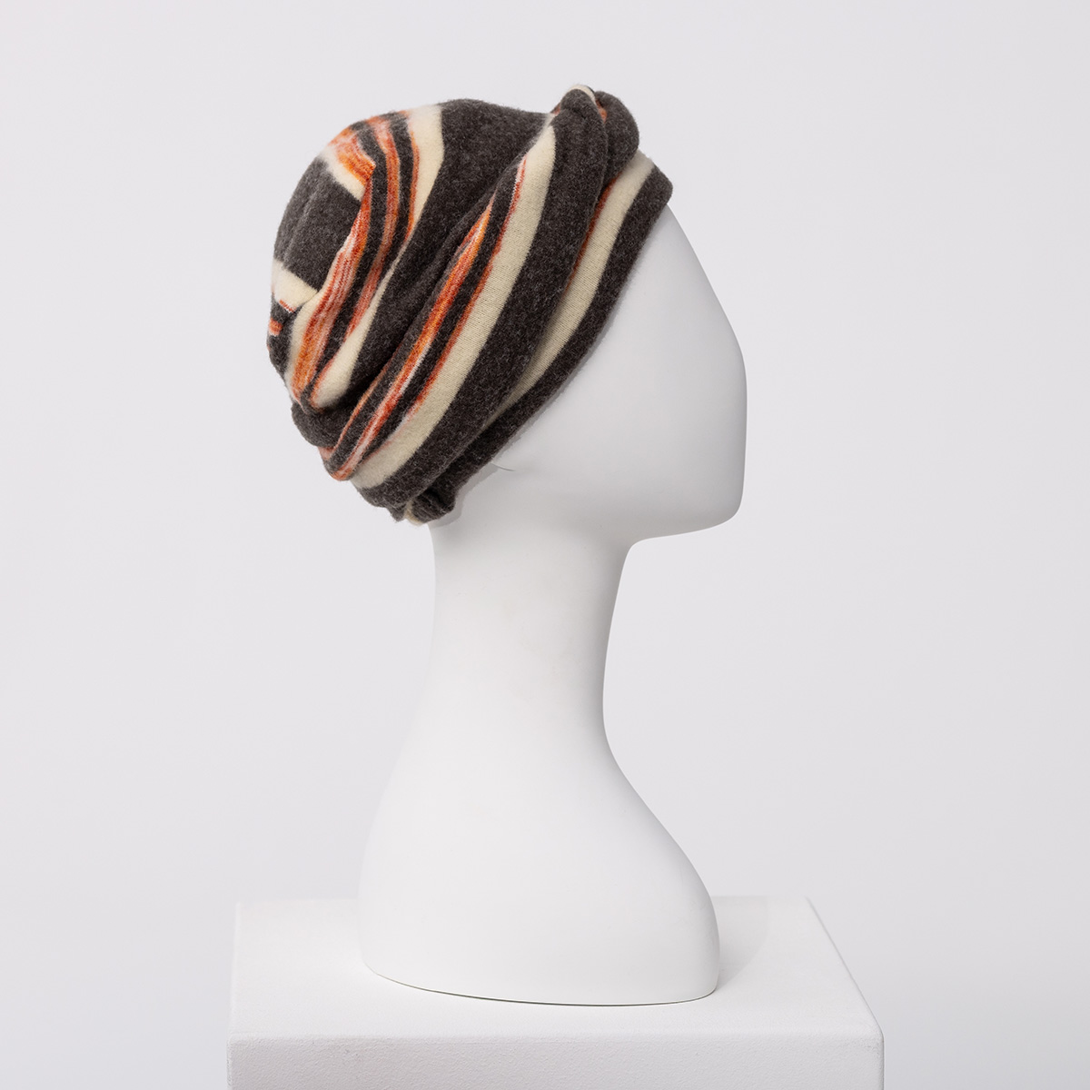 HocZoya • V Turban | Brown with Multi Stripes | 1615-4157 HocZoya • V Turban | Brown with Multi Stripes | 1615-4157