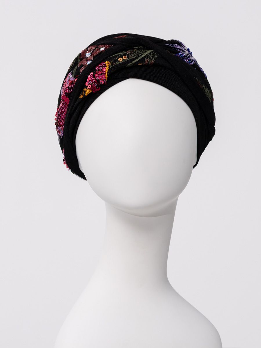HocPerla • Boho Turban Set | Floral Sequins | 3045-4143 HocPerla • Boho Turban Set | Floral Sequins | 3045-4143
