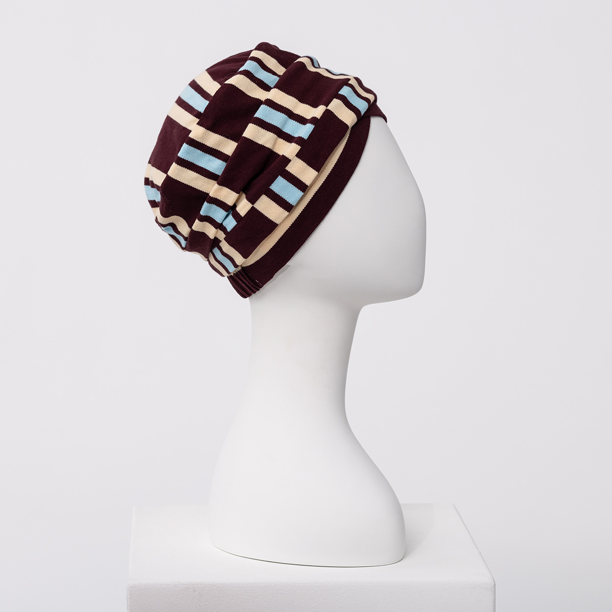 HocElma • V Turban - (Pique) | Brown Stripes | 1608-4135 HocElma • V Turban - (Pique) | Brown Stripes | 1608-4135