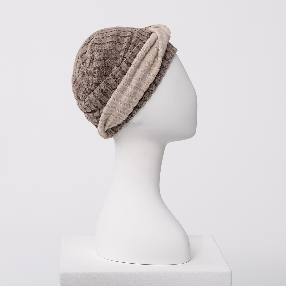 Zoya_CappucinoBrown-0084 HocZoya • V Turban - (Ribbed) | Cappuccino Brown | 1611-4133